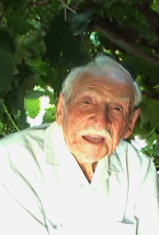 immigrant from Spain - Francisco Pérez in his garden